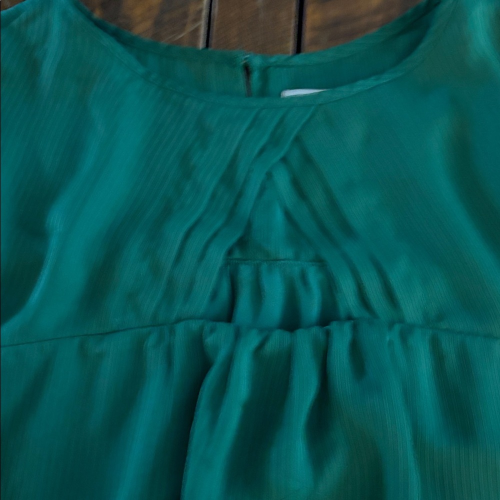 LOFT Teal Sleeveless Blouse - Picture 2 of 3